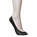 Walkon Women's 3 Pack Silky Feel Shoe Liner No-show Socks,Black,5.5~9