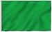 ANLEY Fly Breeze 3x5 Foot Solid Green Flag - Vivid Color and Fade Proof - Canvas Header and Double Stitched - Plain Green Flags Polyester with Brass Grommets 3 X 5 Ft
