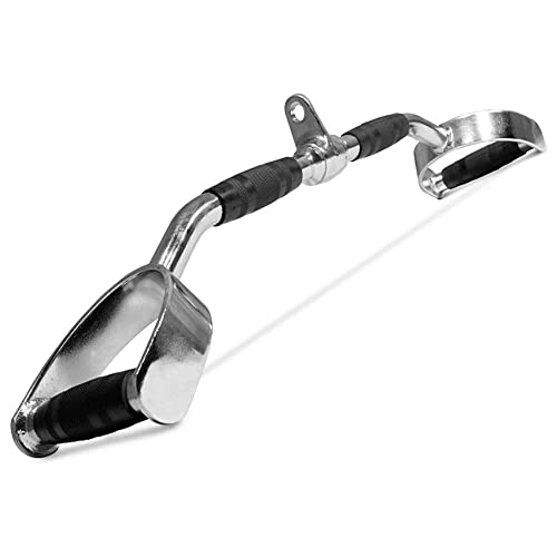 FITNESS MANIAC USA Lat Pulldown Bar - 28" Straight Bar Attachment For Cable Machines, Gym Workouts