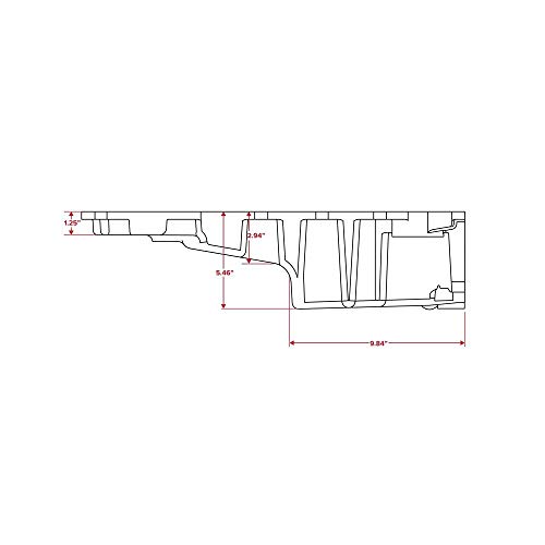 TSP 81073BK Low-Profile Retro-Fit LSX Aluminum Rear Sump Oil Pan, Aluminum, Black