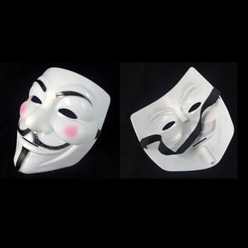 Boolavard Hackers Mask White V for Vendetta Halloween Face Mask Costume Cosplay Party - Image 5
