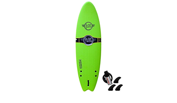 Surfworx Banshee - Tabla de Surf híbrida (1,8 m), Color Verde ...