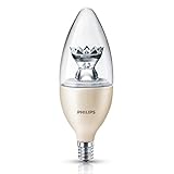 Philips 435040 25 Watt Equivalent Dimmable LED B13 Candelabra Base Decorative Candle Light Bulb Soft White