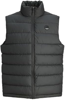 Pu Bodywarmer Jcopoint-Scaldacollo in Poliuretano, Nero, S Uomo