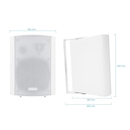 Gli altoparlanti autoamplificati TQOWS-01W a parete in colore bianco offrono un design elegante e moderno, che si integra perfettamente in qualsiasi ambiente. Ideale per sonorizzazione di spazi con