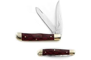 Old Ram Collection Everyday Carry Manual Folding Pocket Trapper Knife w/Smooth Resin Handle (RD-8)