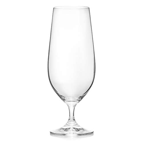 Pilsner Beer Glasses Set Of 6 - English Pub Beer Glass For Drinking Craft, Belgian, German British Beer - Half Pint 12.8oz, Elegant, Crystal & Stemmed - Thumbnail 5