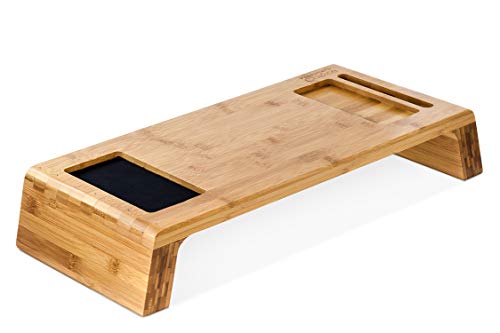Prosumer's Choice Natural Bamboo Monitor Stand Riser | Desktop Organizer(Certified Refurbished)