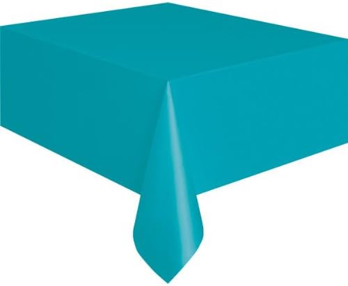 Table Cover Unique Caribbean Teal Plastic
