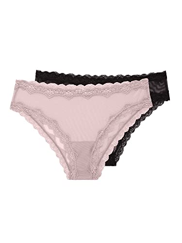 Smart & Sexy Women's Lace Trim Cheeky Panty, 2-Pack