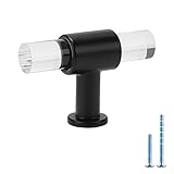Peaha 10 Pack Acrylic Cabinet Knobs Black Dresser