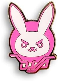 Overwatch D.Va ラバーキーホルダー JINX Overwatch D.Va Charm 3D Bunny Key Chain, Pink, 1.75
