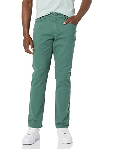 Amazon Essentials Men's Athletic-Fit 5-Pocket Stretch Twill Pant Pants, -Green,…