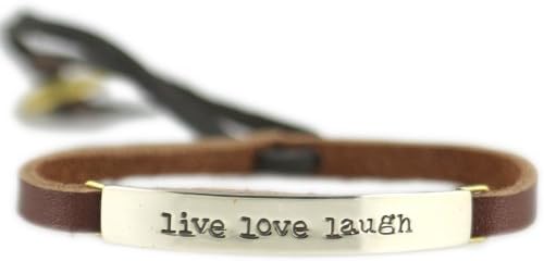 Live Love Laugh Mixed Metal &amp; Leather Bracelet