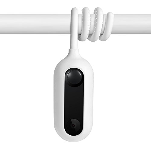 Wasserstein Versatile Twist Mount for Canary Flex Indoor/Outdoor Camera, Flexible Gooseneck-Like Mount for Canary Flex&ndash; Attach Your Canary Wherever You Like Without Tools or Wall Damage (White)