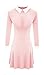 TULIPTREND Women's Celebrity Peter Pan Collar Wear Work Fitted Dresses, Pink, Large