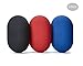 ChanGeek Silicone Earbud Case for In-ear Earphones, Compatible with Beats Powerbeats and Most Sport Earphones, Universal Case for Cables, Chargers and Other Accessories (3 Packs: Black, Red, Blue)