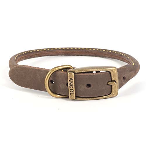 Collar Redondo de Piel para Perros, de Timberwolf