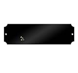 Notched Cornered Brass Tags 2-1/2 inch x 7/8 inch - Pk/25 - Black