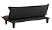 DHP Lodge Convertible Futon Couch Bed with Microfiber Upholstery and Wood Legs, Brown