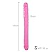 MATATA Dildo Adult Toy for Lesbian, Double Sided Dildo for Women Waterproof Flexible Double Dong for Vaginal G-spot and Anal Play(Pink)-USA Stockthumb 3