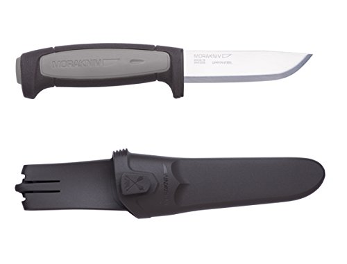 Morakniv Craftline Robust Trade Knife with Carbon Steel Blade and Combi Sheath (3.6-Inches)