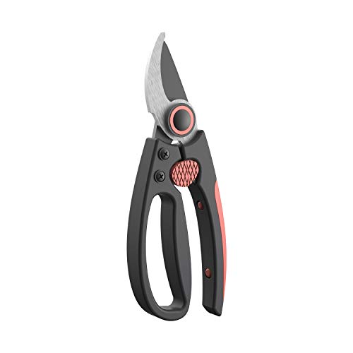 Rainbow Craft 8'' Bypass Pruner Shear, Rose Cutters, Herbs Scissors, Plant Trimming Shears for Garden&Lawn - Pink Color