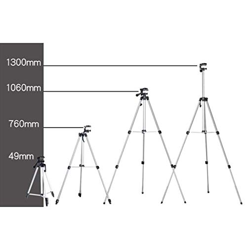 XYSQWZ Metall Tischstativ 130cm Faltbare Tragbare Kamera Stativ Outdoor Travel Handy Stativ (Farbe: Schwarz) – Bild 3