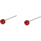 2mm Opal Stud Earrings Sterling Silver 925 Colorful Stone Tiny Ball Cartilage Earrings Tragus Studs Piercing Barbell Mini Small Earrings Dainty Jewelry for Women Girls Sensitive Ears