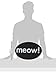Ore' Pet M806S Black Oval Meow Recycled Rubber Pet Placemat
