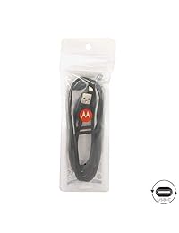 Motorola Essentials USB-A a USB-C (tipo C) Cable de datos   carga 3.3 ft 3,3 pulgadas para Moto X4, Z, Z2, M, paquete individual   negro, Paquete de 1, Negro