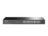 TP-Link 24-Port Fast Ethernet Unmanaged Switch | Plug and Play | Rackmount | Metal | Fanless | Limited Lifetime (TL-SF1024)