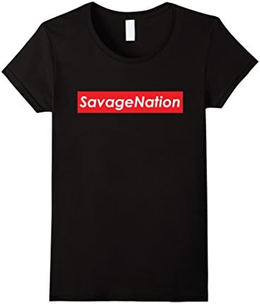 Womens Savage Nation T-Shirt - ROAR WORLDS 21 TRAP SONG Medium Black