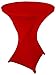 Goldstream Point Red 32 Inch Round x 43 Inch Tall Spandex Cocktail Tablecloth Folding Cover Stretch