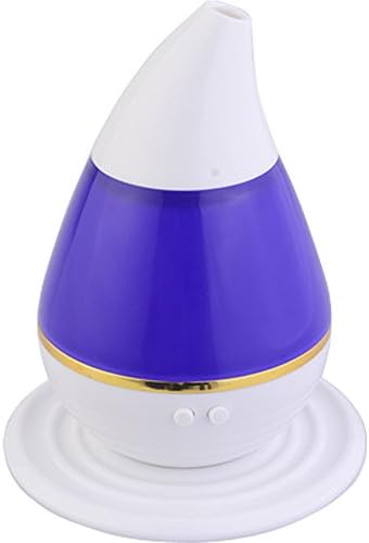 Essential Air Humidifier Mini Ultrasonic Cool Mist Air Purifier USB Home &amp; Office Oil Aroma Diffuser Water Drop Shape Air Freshener with Changeable LED Light (Purple)