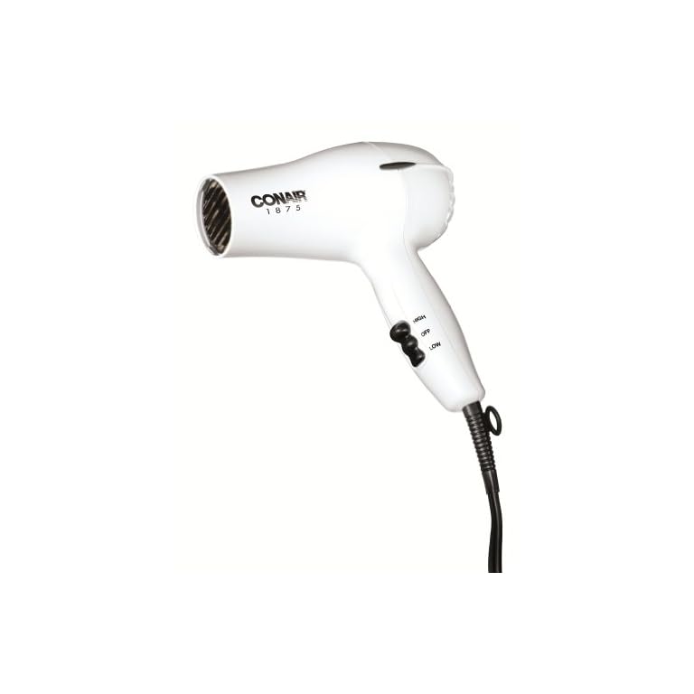 Conair 1875 Watt Hair Dryer, White