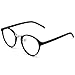 GQUEEN Fashion Fake Glasses Non Prescription Glasses Matte Black, Retro Round Oval Frame Metal Bridge UV400,201565