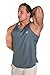 Dri Fit Microfiber Bodybuilding Stringer Tank Top Y-Back Racerback, Small, Charcoal Grey