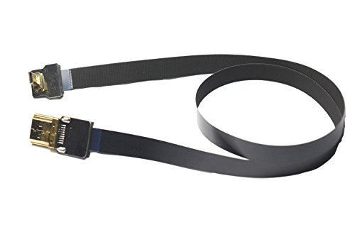 Slim Flat FPV HDMI Cable Micro HDMI male 90 degree to Standard HDMI full HDMI Normal HDMI male compatible with GH4 BMPCC A5000 A6000 A7S A7R (Not for Sony a6300) Black 50CM