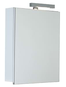 Mebasa MYB904506T - Armario con espejos para baño, 1 puerta, 2 bandejas