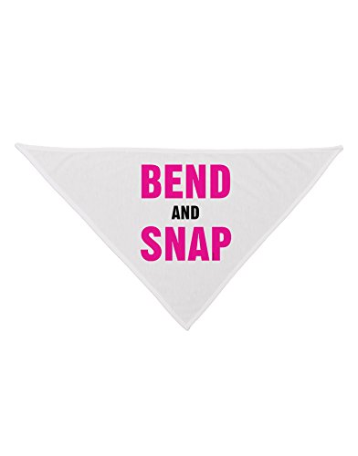 TooLoud Bend and Snap Pink Text Printed White Dog Bandana 26"