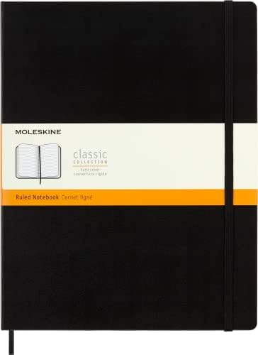 Moleskine Notebook, XXL, Ruled, Black, Hard Cover (8.5 x 11) (Pack of 12) Image