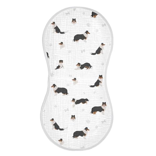 vvfelixl Burp Cloths Rough Collie Dog for Baby Boy Girls Baby Washcloths Burp Rags 1 Pack at Amazon