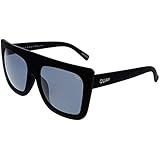 Quay Australia CAFÉ RACER Women's Sunglasses Oversized Boxy Bold - Black/Smoke