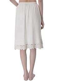 Falda de encaje doble hasta la rodilla