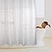COMFECTO Hookless Shower Curtain with Light-Filtering Mesh Screen and Magnets, [NO SNAP IN LINER] 1 Set of White Hotel Bathroom Curtains