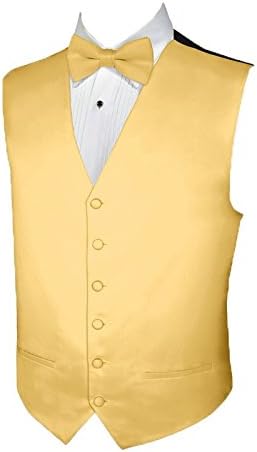 Tuxedo Vest ANTIQUE GOLD SATIN Vest and BOWTIE MEDIUM
