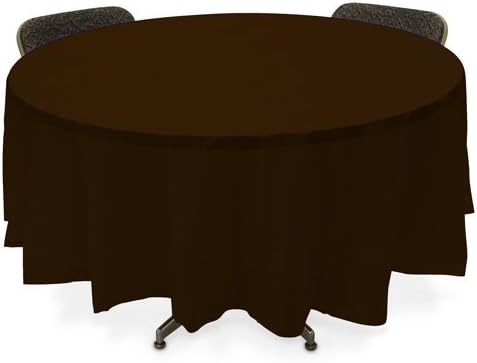 COD Wholesale Plastic Table Cover Round -Chocolate Brown