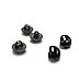 TOPWEL 50pcs Black Plastic Mushroom Beads Safety Solid Eyes for Sewing Crafting Eyes Buttons for Bear Doll Etc (10mm)
