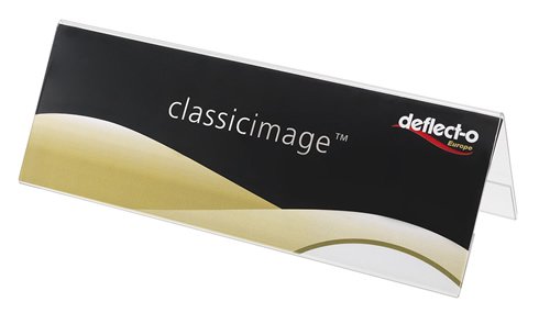 Deflecto 48601 Seminar Sign Holder Tent-Shaped A4 Clear Name Holder
